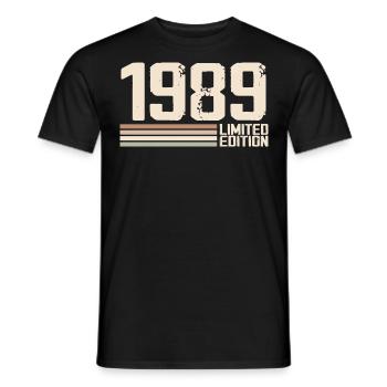 1989 Jahrgang 1989 Geburtstag 1989 Retro 1989 - Männer T-Shirt - Schwarz - Vorne - AI Model Male 178 light (178cm)