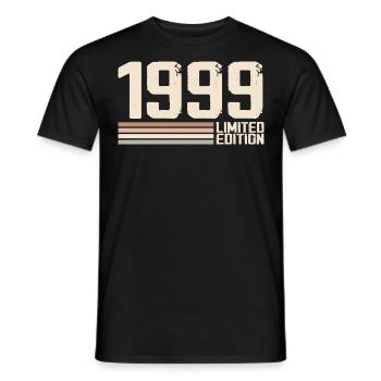 1999 Vintage 1999 Birthday 1999 Retro 1999 - Men's T-Shirt - black - Front - AI Model Male 178 light (178cm)
