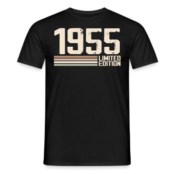 1955 Millésime 1955 Anniversaire 1955 Rétro 1955 - T-shirt homme - noir - Devant - AI Model Male 178 light (178cm)
