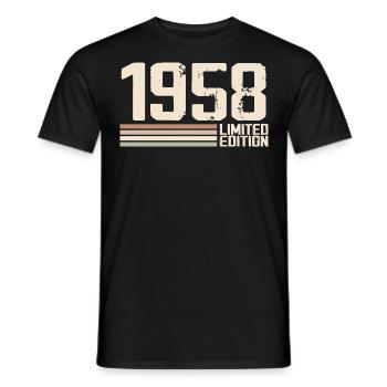 1958 Jahrgang 1958 Geburtstag 1958 Retro 1958 - Männer T-Shirt - Schwarz - Vorne - AI Model Male 178 light (178cm)