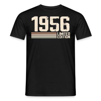 1956 Jahrgang 1956 Geburtstag 1956 Retro 1956 - Männer T-Shirt - Schwarz - Vorne - AI Model Male 178 light (178cm)