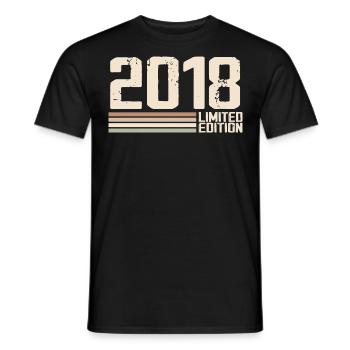 2018 Jahrgang 2018 Geburtstag 2018 Retro 2018 - Männer T-Shirt - Schwarz - Vorne - AI Model Male 178 light (178cm)