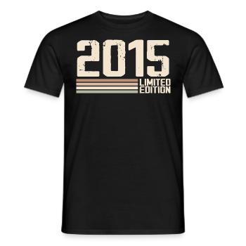 2015 Vintage 2015 Birthday 2015 Retro 2015 - Men's T-Shirt - black - Front - AI Model Male 178 light (178cm)