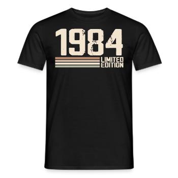 1984 Jahrgang 1984 Geburtstag 1984 Retro 1984 - Männer T-Shirt - Schwarz - Vorne - AI Model Male 178 light (178cm)