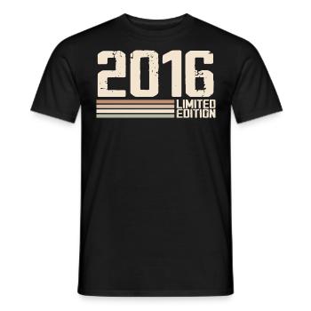 2016 Vintage 2016 Birthday 2016 Retro 2016 - Men's T-Shirt - black - Front - AI Model Male 178 light (178cm)