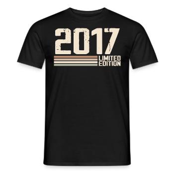 2017 Jahrgang 2017 Geburtstag 2017 Retro 2017 - Männer T-Shirt - Schwarz - Vorne - AI Model Male 178 light (178cm)