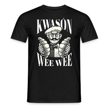 Croissant oui oui funny french france française - Men's T-Shirt - black - Front - AI Model Male 178 light (178cm)