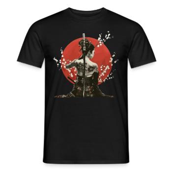 Japan Tradition Japanisch Kultur Frau - Männer T-Shirt - Schwarz - Vorne - AI Model Male 178 light (178cm)