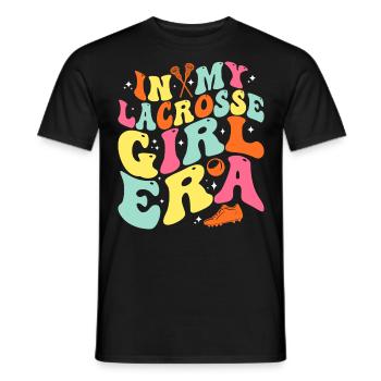 In My Lacrosse Girl Era Retro Spieltag Groovy - Männer T-Shirt - Schwarz - Vorne - AI Model Male 178 light (178cm)