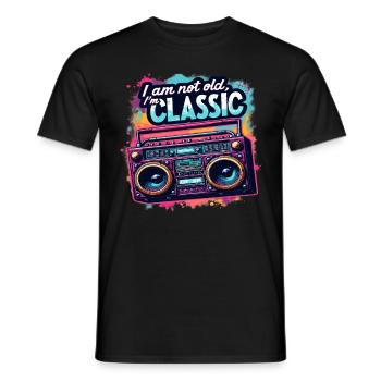 Ain't No School Like the Old School für 80s Fans - Männer T-Shirt - Schwarz - Vorne - AI Model Male 178 light (178cm)