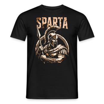Sparta Warriors Ancient Greece - Men's T-Shirt - black - Front - AI Model Male 178 light (178cm)