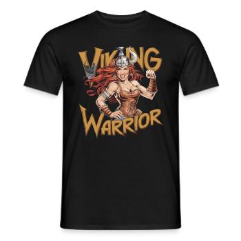 Warrior Spirit and Viking Pride für Wikinger - Männer T-Shirt - Schwarz - Vorne - AI Model Male 178 light (178cm)