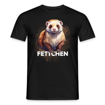 Fat ferret animals fat fat eaten - Men's T-Shirt - black - Front - AI Model Male 178 light (178cm)