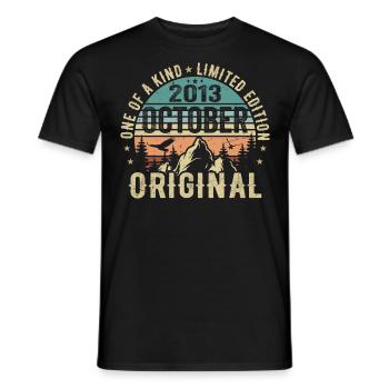 Octobre 2013 Cadeau d’anniversaire - Octobre 2013 - T-shirt homme - noir - Devant - AI Model Male 178 light (178cm)