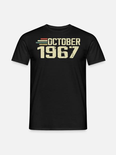 October 1967 - Birthday in October 1967 - Men's T-Shirt - black