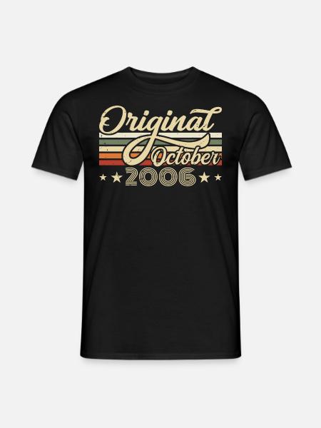 October 2006 Geburtstag im Oktober - Oktober 2006 - Männer T-Shirt - Schwarz