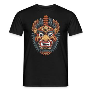 Asiatisch Drache Anime Japanisch Samurai - Männer T-Shirt - Schwarz - Vorne - AI Model Male 178 light (178cm)