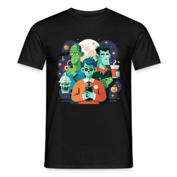 Klassische Monster mit einem lustigen Twist - Männer T-Shirt - Schwarz - Vorne - AI Model Male 178 light (178cm)