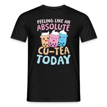 Feeling like an absolute cu-tea Bubble Tea - Männer T-Shirt - Schwarz - Vorne - AI Model Male 178 light (178cm)
