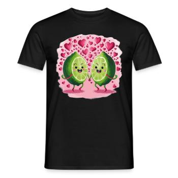 Niedliche Zitrone Früchte mit Liebe - Männer T-Shirt - Schwarz - Vorne - AI Model Male 178 light (178cm)