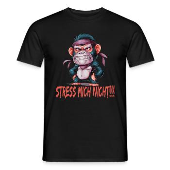 Stress Mich Nicht Gorilla - Männer T-Shirt - Schwarz - Vorne - AI Model Male 178 light (178cm)