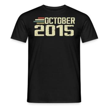 Octobre 2015 - Anniversaire en octobre 2015 - T-shirt homme - noir - Devant - AI Model Male 178 light (178cm)
