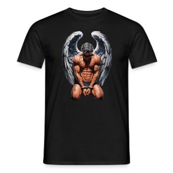 Fallen Angel Gebrochener Engel Engelsflügel - Männer T-Shirt - Schwarz - Vorne - AI Model Male 178 light (178cm)