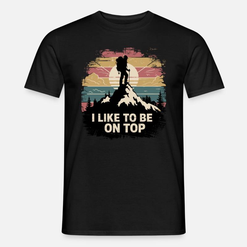 Berggipfel Gipfel Bergsteigen Klettern Kletterer - Männer T-Shirt - Schwarz