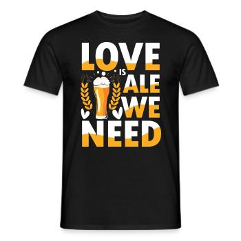 Love is ale we need - Männer T-Shirt - Schwarz - Vorne - AI Model Male 178 light (178cm)