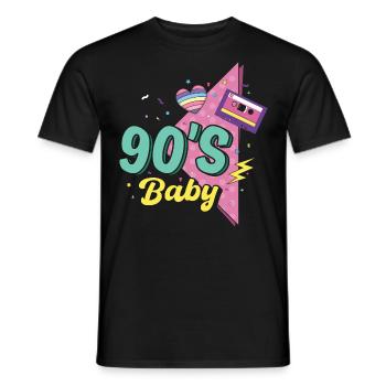 90er Jahre 90s Retro Geschenk - Männer T-Shirt - Schwarz - Vorne - AI Model Male 178 light (178cm)