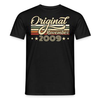 November 2009 Geburtstagsgeschenk November 2009 - Männer T-Shirt - Schwarz - Vorne - AI Model Male 178 light (178cm)