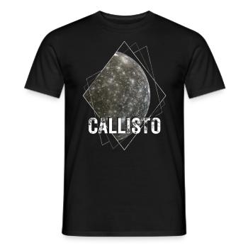 Callisto - Jupiter Moon - Men's T-Shirt - black - Front - AI Model Male 178 light (178cm)