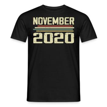 Vintage November 2020 vintage retro November 2020 - Men's T-Shirt - black - Front - AI Model Male 178 light (178cm)