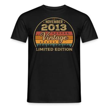 November 2013 - Birthday Gift November 2013 - Men's T-Shirt - black - Front - AI Model Male 178 light (178cm)