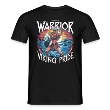 Warrior Spirit and Viking Pride für Wikinger - Männer T-Shirt - Schwarz - Vorne - AI Model Male 178 light (178cm)