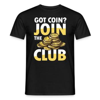 Got Coin Join The Club für einen Münzsammler - Männer T-Shirt - Schwarz - Vorne - AI Model Male 178 light (178cm)