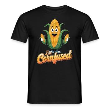 I'm Cornfused für einen Mais Esser Maiskolben Fan - Männer T-Shirt - Schwarz - Vorne - AI Model Male 178 light (178cm)
