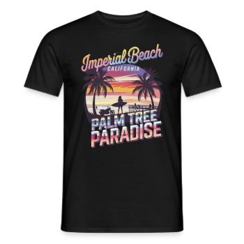 Colorful Beach Sunset Design For Surfers für - Männer T-Shirt - Schwarz - Vorne - AI Model Male 178 light (178cm)