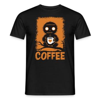 Niedliche Voodoo-Puppe Kaffee-Liebhaber - Männer T-Shirt - Schwarz - Vorne - AI Model Male 178 light (178cm)