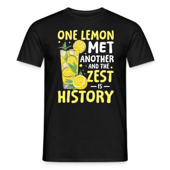One lemon met another and the zest is history - Männer T-Shirt - Schwarz - Vorne - AI Model Male 178 light (178cm)