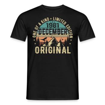 Légendes Anniversaire Décembre 1981 Naissance Cadeau - T-shirt homme - noir - Devant - AI Model Male 178 light (178cm)