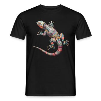Niedliche Eidechse Terraristik für - Männer T-Shirt - Schwarz - Vorne - AI Model Male 178 light (178cm)