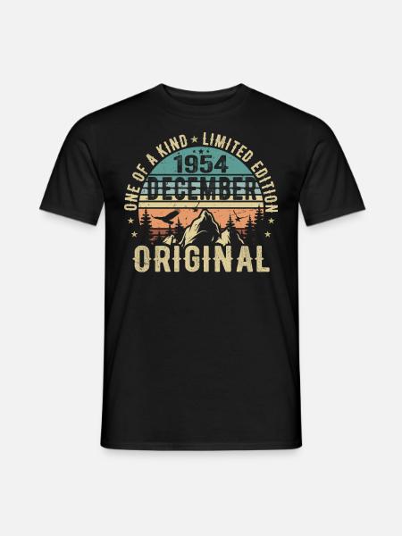 Legenden Geburtstag Dezember 1954 geboren Geschenk - Männer T-Shirt - Schwarz