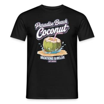 Paradise Beach Coconut Urlaub und Entspannung - Männer T-Shirt - Schwarz - Vorne - AI Model Male 178 light (178cm)