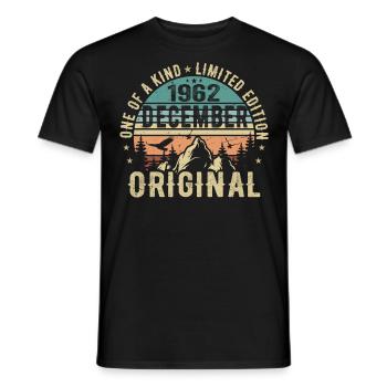 Légendes Anniversaire Décembre 1962 Naissance Cadeau - T-shirt homme - noir - Devant - AI Model Male 178 light (178cm)