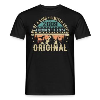 Légendes Anniversaire Décembre 2009 Naissance Cadeau - T-shirt homme - noir - Devant - AI Model Male 178 light (178cm)