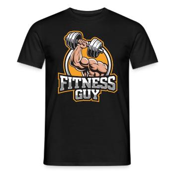 Fitness Guy - Männer T-Shirt - Schwarz - Vorne - AI Model Male 178 light (178cm)