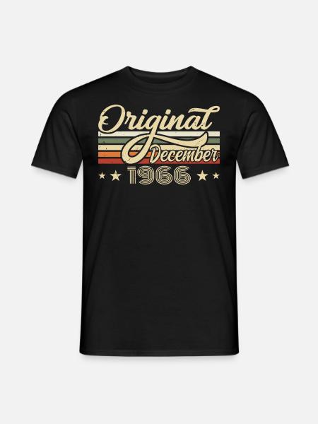 Décembre 1966 - Cadeau d’anniversaire Décembre 1966 - T-shirt homme - noir
