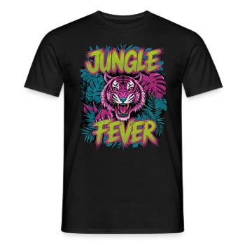Jungle Fever Tiger für einen Tiger Liebhaber - Männer T-Shirt - Schwarz - Vorne - AI Model Male 178 light (178cm)