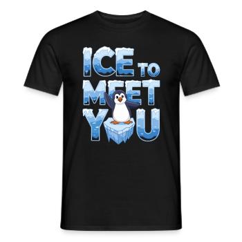 Pinguin To Meet You für Pinguin Fan - Männer T-Shirt - Schwarz - Vorne - AI Model Male 178 light (178cm)